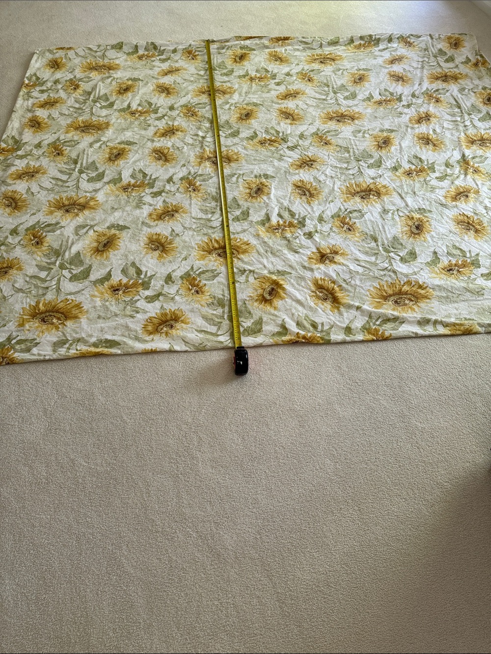 Sunflower Print King Duvet - Yellow & Green Floral